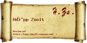 Hápp Zsolt névjegykártya