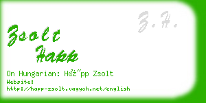 zsolt happ business card